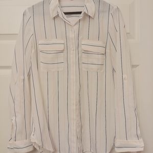 Express white button down shirt